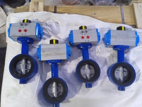 Pneumatic Wafer Type Damper Valve Srk Valves